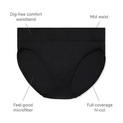 Warners No Pinching No Problems® Tailored Hi-Cut Panty 5138J