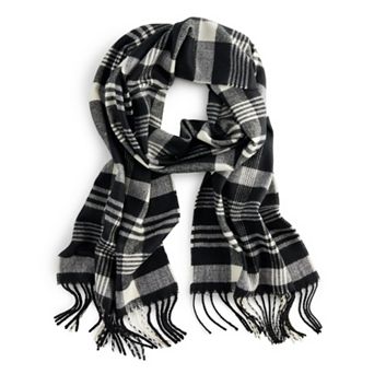 Women's Softer Than Cashmere Black Plaid Scarf