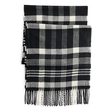 Women's Softer Than Cashmere Black Plaid Scarf