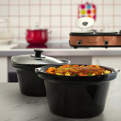 MegaChef Triple 2.5-qt. Slow Cooker & Buffet Server