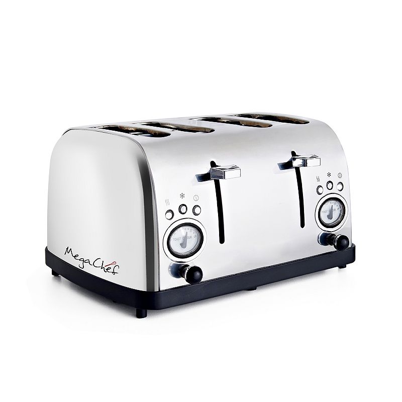 Home Shark 4 Slice Toaster, Stainless Steel Toaster with 7 Shade Settings, Extra  Wide Slots for Bagels, Silver 