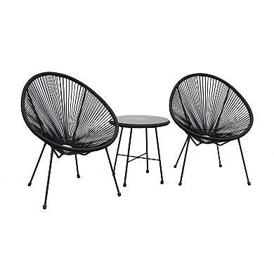 Dukap Sassio Conversation Patio Chair & End Table 3-piece Set