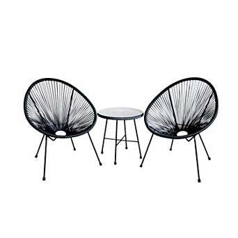 Dukap Sassio Conversation Patio Chair & End Table 3 pc Set