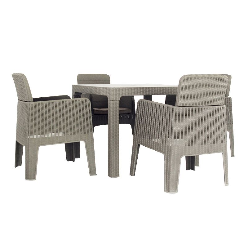 Dukap Lucca Dining Table & Chair 5-piece Set, Grey