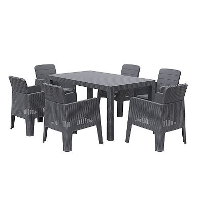 Dukap Lucca Dining Table & Chair 7-piece Set