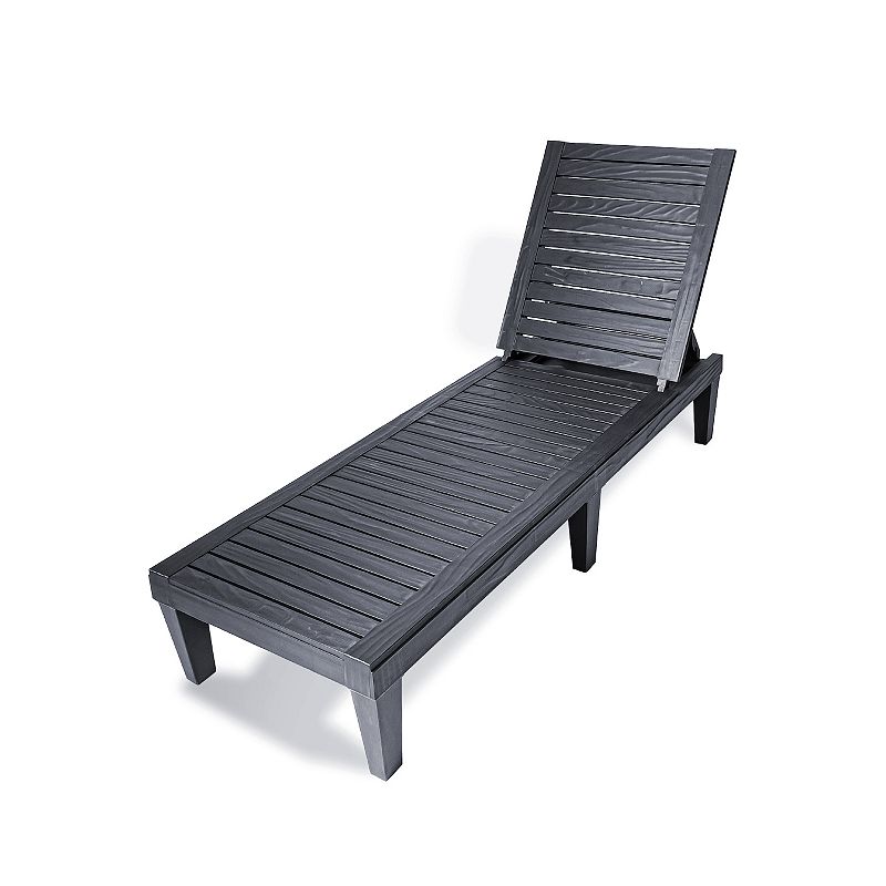 Dukap Oslo Patio Reclining Sun Lounger Patio Chair, Black