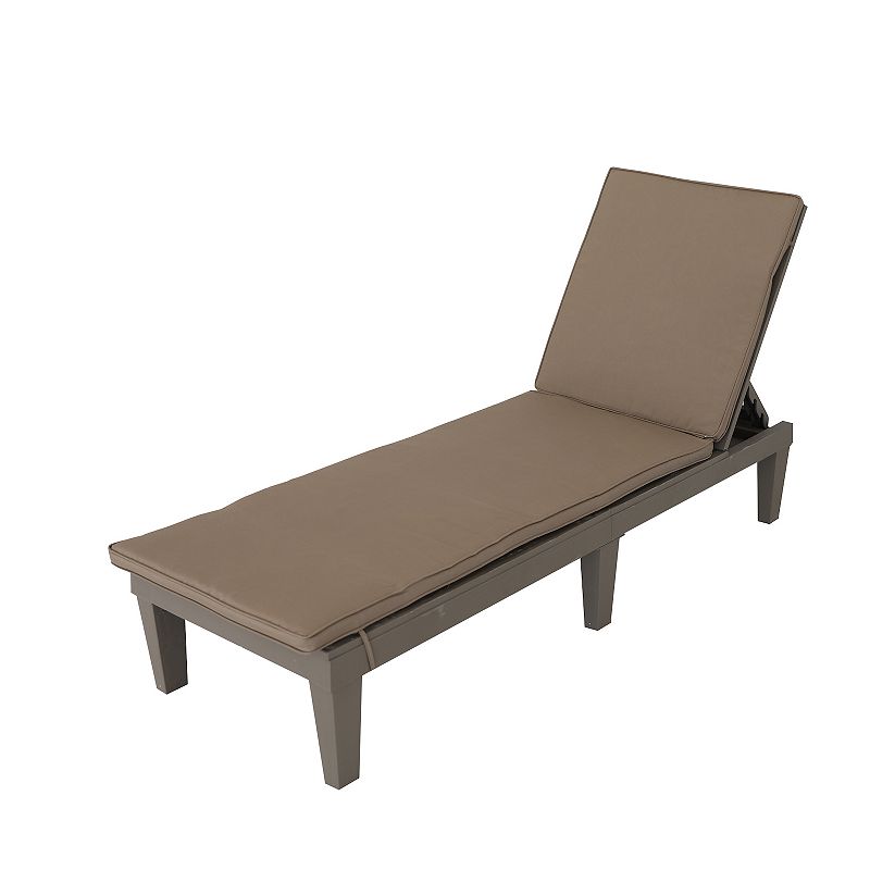 Dukap Oslo Cushion Patio Reclining Sun Lounger Patio Chair, Grey