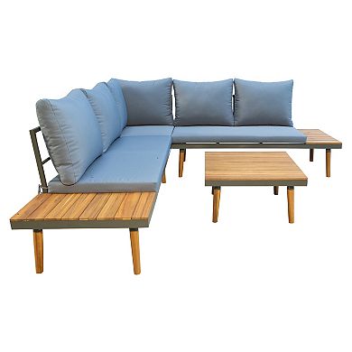 Dukap Stellar Sectional Couch & Coffee Table 3-piece Set