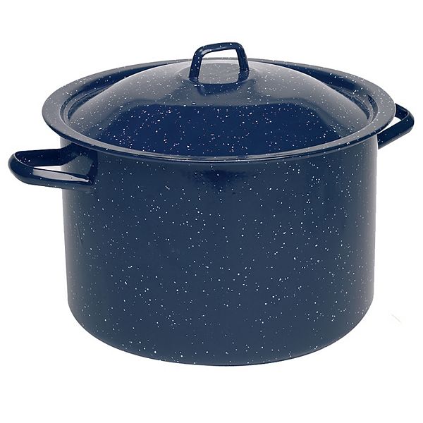 IMUSA 4-qt. Enamel Stock Pot / IMUSA Olla Esmaltada Moteada, 3.8 Litros - Multi (4 QT)