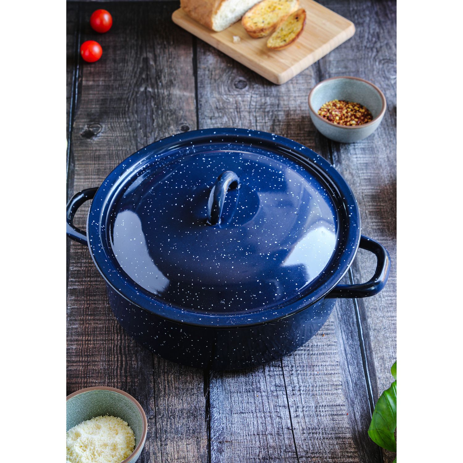 IMUSA 4.0qt Enamel Stock Pot, Blue - Thumbnail 5