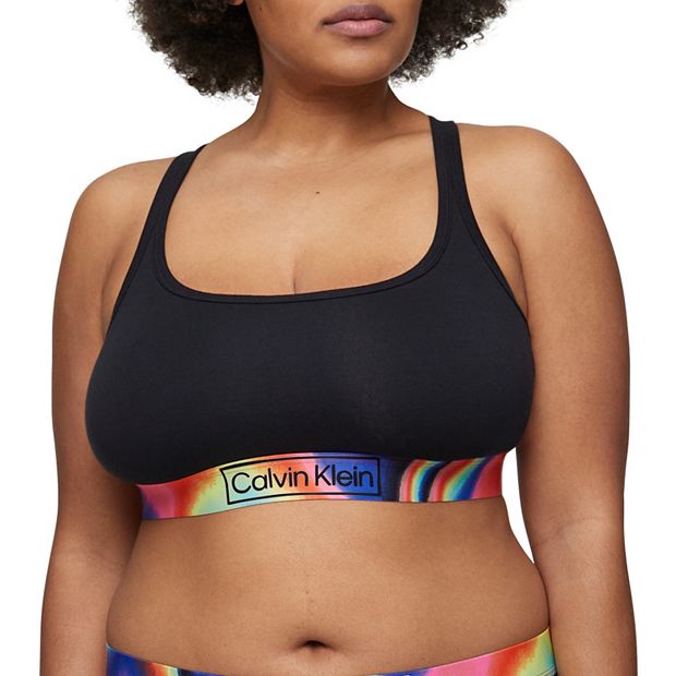 CALVIN KLEIN Women's Plus Size Unlined Bralette - Black