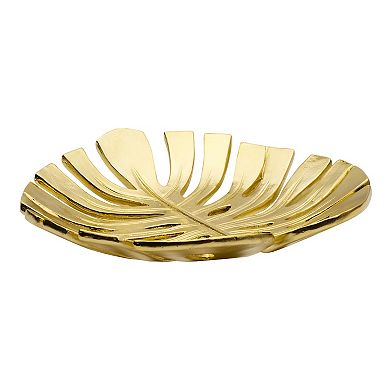 Elements Gold Finish Leaf Table Decor