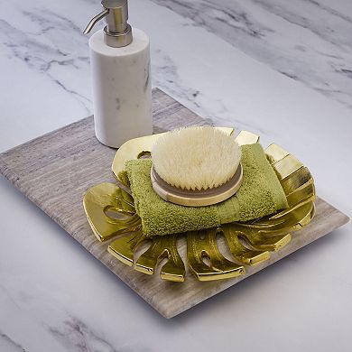 Elements Gold Finish Leaf Table Decor