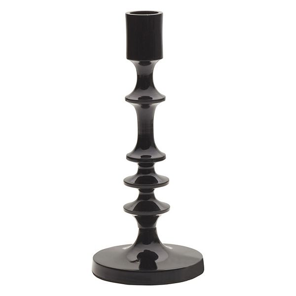 Elements Black Taper Candle Holder Table Decor