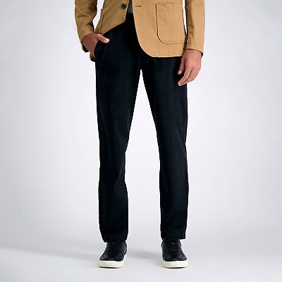 Haggar Men's Life Khaki Comfort Flat Front Straight Fit Chino Pant