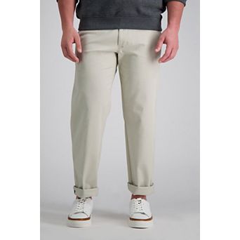 Men's Haggar® Life Khaki™ Straight-Fit Comfort Chino Flat-Front Pants