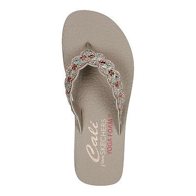 Skechers Cali Vinyasa Happy Spring Women s Wedge Thong Sandals