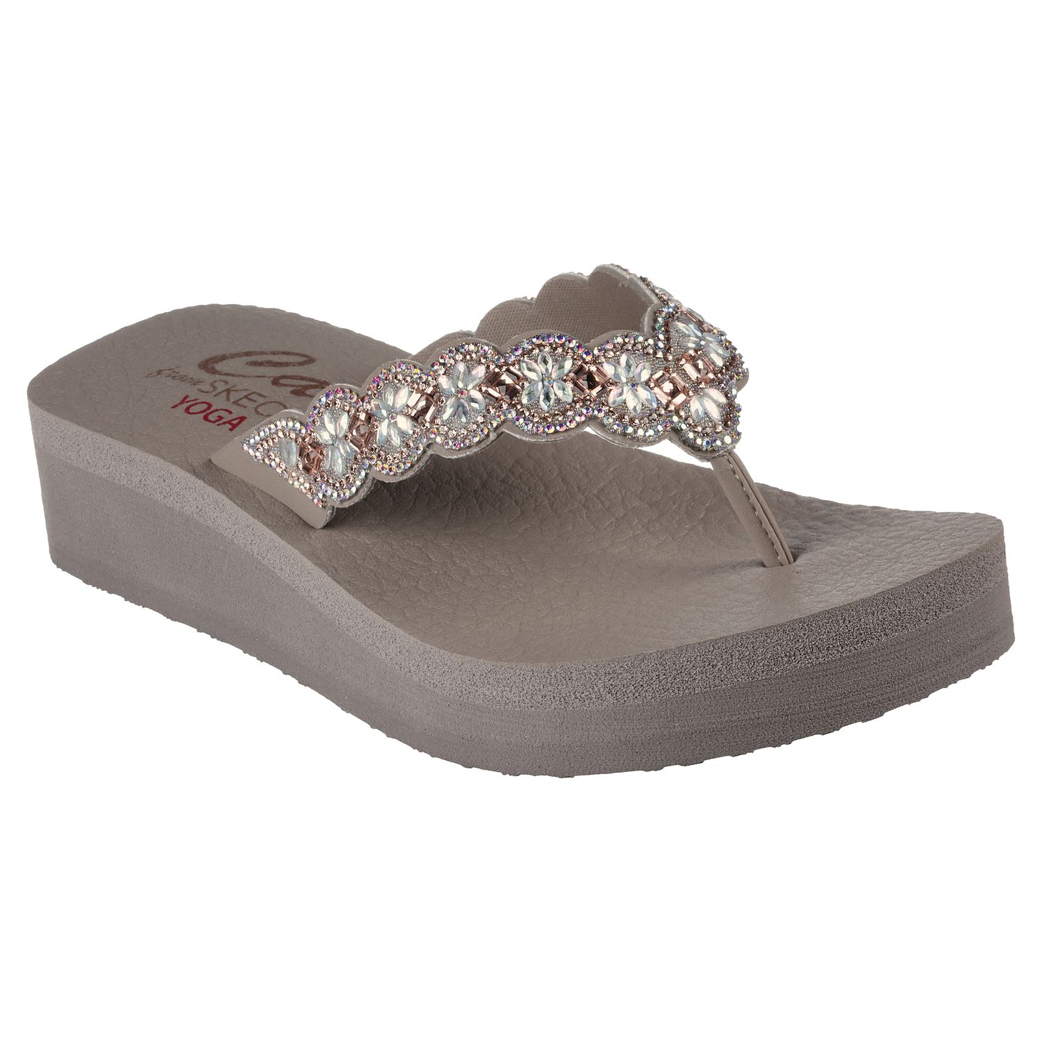 skechers wedge thong sandals