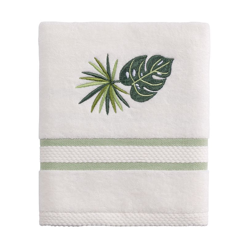 Avanti Viva Palm Hand Towel, White