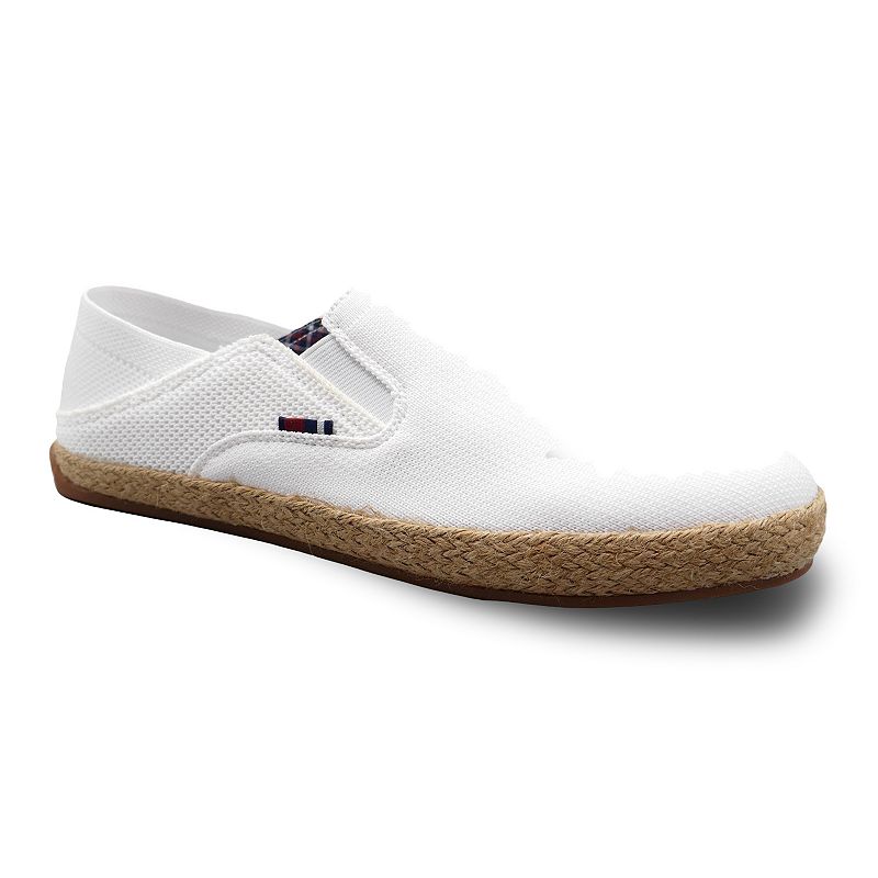 Ben Sherman Jensen Heel Stripe Mens Slip-On Shoes, Size: 8.5 XW, White