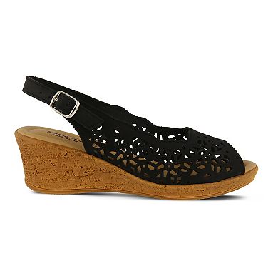 Step Spring Step Footsie Women's Leather Wedge Sandals