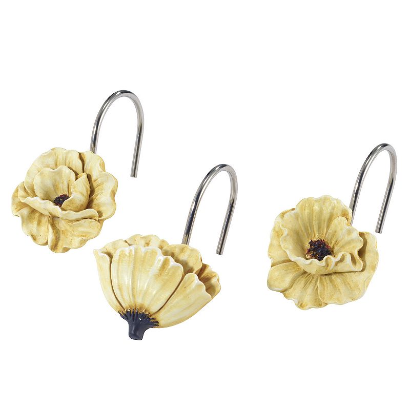 Avanti Linens Marielle Collection, 12 pc Shower Hook Set, Yellow (B09V5RS2RD)