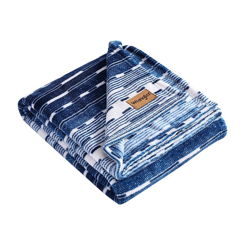 Wrangler Canyon Ikat Throw Blanket, Blue