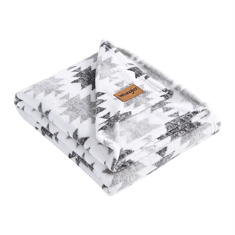 Wrangler Canyon Ikat Throw Blanket, Grey