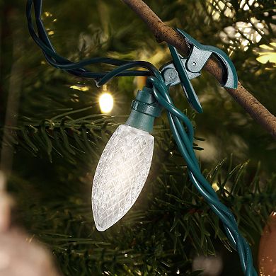 Noma Quick Clip C9 LED Christmas String Lights, 66.8 Foot, 100 Warm White Bulbs