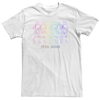 Big & Tall Star Wars Pride Rainbow Stormtroopers Line Up Tee