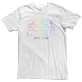 Big & Tall Star Wars Pride Rainbow Stormtroopers Line Up Tee