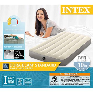 Intex 64101E Dura-Beam Standard Series Single Height Inflatable Airbed, Twin