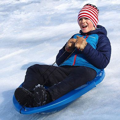 Paricon Flexible Flyer 39" Spitfire Kids Snow Sled with Tow Rope, Ages 4+, Blue