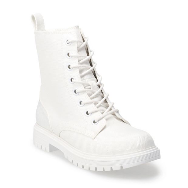 the row white combat boots