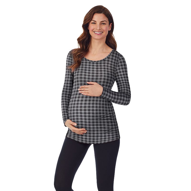 Maternity Cuddl Duds Softwear with Stretch Ballet Neck Top, Womens, Size: 