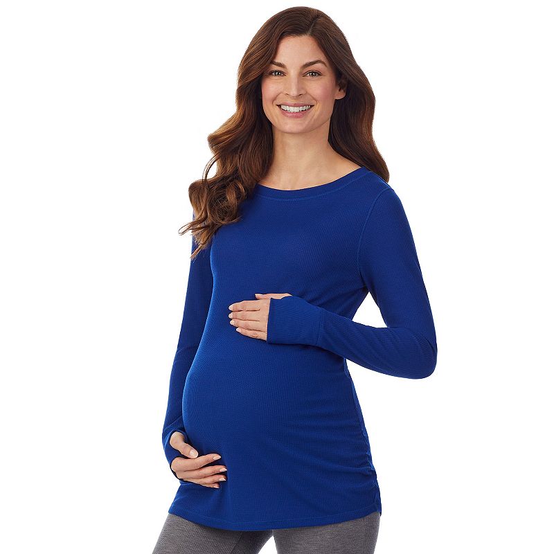 Maternity Cuddl Duds Stretch Thermal Long Sleeve Ballet Top, Womens, Size: