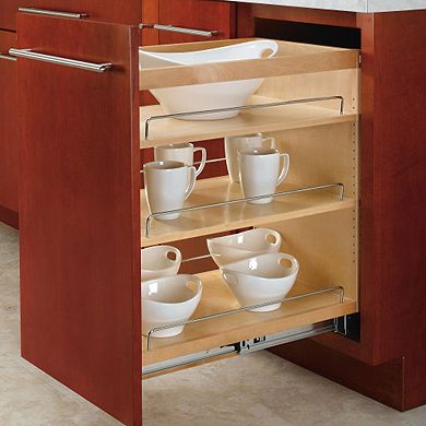 Rev-a-shelf 14" Pull Out Kitchen Cabinet Organizer Pantry Spice Rack, 448-bc-14c