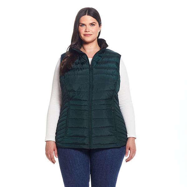 Womens plus size puffer vest sale