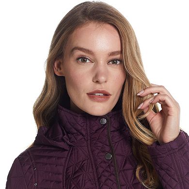 Women's Weathercast Faux-Suede Trim Quilted Jacket