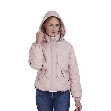 Juniors' Sebby Quilted Puffer Jacket