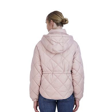 Juniors' Sebby Quilted Puffer Jacket
