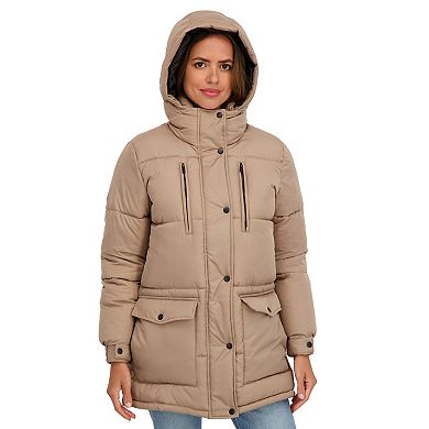 Juniors' Sebby Hooded Parka Puffer Coat