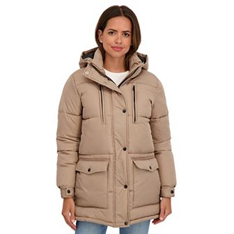 Juniors' Sebby Hooded Parka Puffer Coat