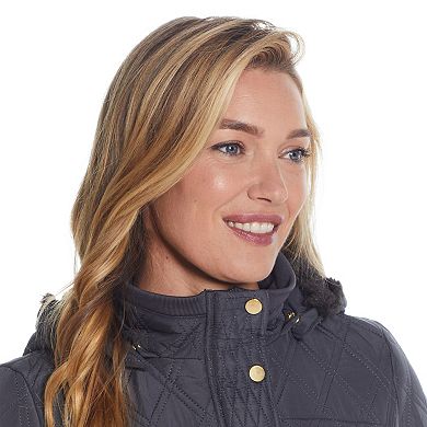 Women's Weathercast Hood Faux-Fur Lined Walker Jacket