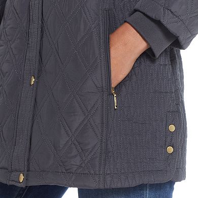Women's Weathercast Hood Faux-Fur Lined Walker Jacket