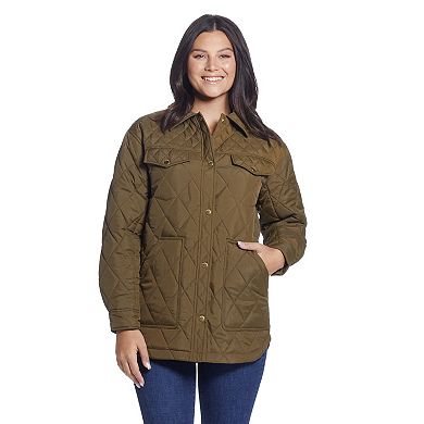 Women's Weathercast Print Lining Quilted Shacket