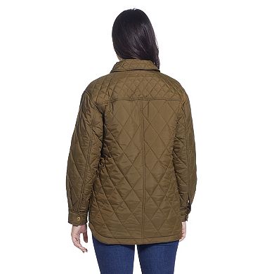 Women's Weathercast Print Lining Quilted Shacket