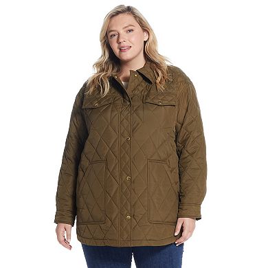 Plus Size Weathercast Quilted Shacket