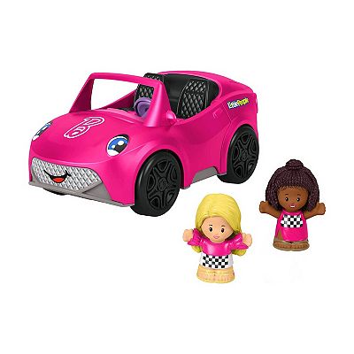 Barbie Convertible Car Toy and 2 Figures by Little People