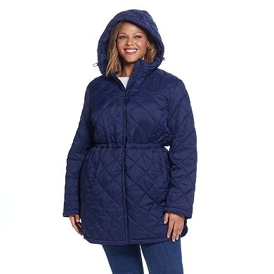 Plus Size Weathercast Hood Quilted Anorak Jacket